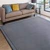 MICRODRY Memory Foam Area Rug for Living Room, Microfiber Rug with Built in Rug Pad, Fade & Stain Resistant Carpet for Living Room, Kids Room, and Bedroom, 5'x7', Medium Grey view 1