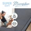 MICRODRY Memory Foam Area Rug for Living Room, Microfiber Rug with Built in Rug Pad, Fade & Stain Resistant Carpet for Living Room, Kids Room, and Bedroom, 5'x7', Medium Grey view 2