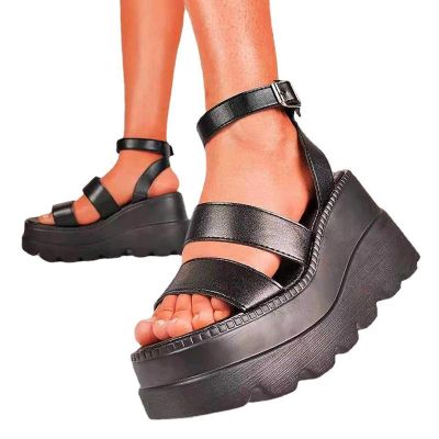 ZBYY Platform Sandals for Women,Comfortable Open Toe Ankle Strap Wedges Sandals Summer Outdoor Walking Sandals