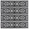 Gardenised V003697 Decorative Scrollwork Design Rubber Stairs Anti-Slip Tread Mat Carpet, Set of 4, Black view 1