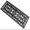 Gardenised V003697 Decorative Scrollwork Design Rubber Stairs Anti-Slip Tread Mat Carpet, Set of 4, Black view 3