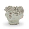 Abbott Collection 27-BACI-041-SM Small Kissing Face Planter, Grey view 1