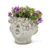Abbott Collection 27-BACI-041-SM Small Kissing Face Planter, Grey view 2