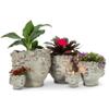 Abbott Collection 27-BACI-041-SM Small Kissing Face Planter, Grey view 3