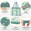 BALEINE 3Pk Reusable Grocery Bags, Foldable Shopping Bags for Groceries with Reinforced Bottom & Handles (Spring Stroll) view 4