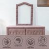 Acme Reggie Mirror in Pink Fabric view 4