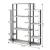 Convenience Concepts Designs2Go No Tools Wall Unit Bookshelf 47.25" - Contemporary Storage Shelves for Display, 10 Spacious Shelves for Modern Living Room, Office, Den, Faux Birch/Black view 3