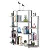 Convenience Concepts Designs2Go No Tools Wall Unit Bookshelf 47.25" - Contemporary Storage Shelves for Display, 10 Spacious Shelves for Modern Living Room, Office, Den, Faux Birch/Black view 4