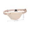 kids fanny pack boys for waist girls packs women hiking boy men white funny festival bag crossbody- Summer Waist Bag Imitation Straw- Woven Chest Pouch Cross- body view 2