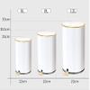 Creative Trash Can Stainless Steel Kitchen Trashbin Living Room Garbage Can 12L view 2