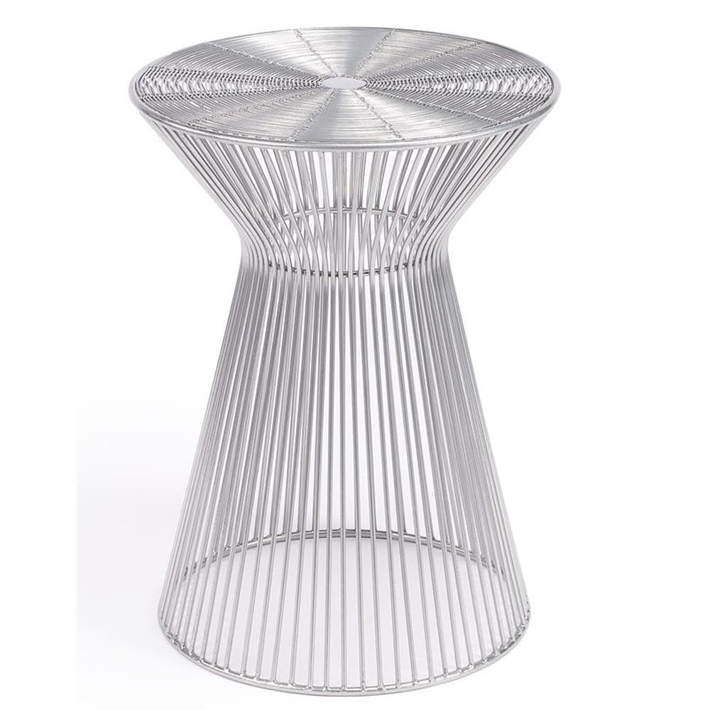 Beaumont Lane Modern Silver Metal End Table