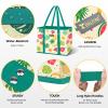 BALEINE 3Pk Reusable Grocery Bags, Foldable Shopping Bags for Groceries with Reinforced Bottom & Handles (Hawaiian Brunch) view 3