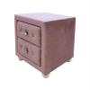 Acme Upholstered NIGHTSTAND 17''L x 17''W x 17''H 2-Drawer Storage Accent Table Side Table End Table for Bedroom Living Room Office, Wood, No Assembly Required, Pink Fabric view 3