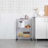 3 Tier Wire Shelving Unit Storage Rack, Metal Heavy Duty Utility Organizers, Organization Units for Metal Shelves, Pantry, Garage, Laundry Racks Durable Shelf Stand, 14"W x 24"L x 30"H, Chrome view 2
