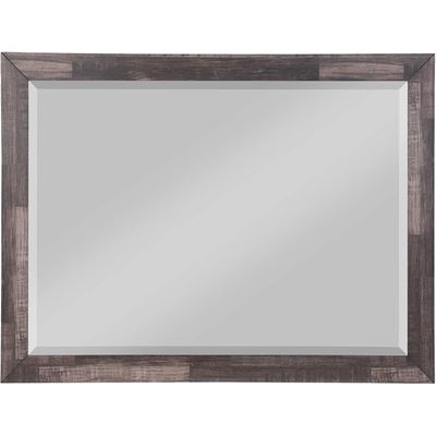 Acme Juniper Rectangular Wooden Frame Bedroom Mirror in Dark Cherry