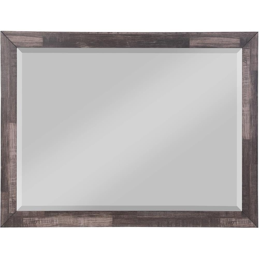 Acme Juniper Rectangular Wooden Frame Bedroom Mirror in Dark Cherry