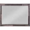 Acme Juniper Rectangular Wooden Frame Bedroom Mirror in Dark Cherry view 1