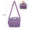 Amersun Boys Girls Lunch Bag, Purple with Shoulder Strap, Fabric Material, Spacious 10.2"L x 8.2"H x 0.43"W view 2