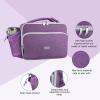 Amersun Boys Girls Lunch Bag, Purple with Shoulder Strap, Fabric Material, Spacious 10.2"L x 8.2"H x 0.43"W view 3