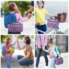 Amersun Boys Girls Lunch Bag, Purple with Shoulder Strap, Fabric Material, Spacious 10.2"L x 8.2"H x 0.43"W view 4