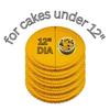 12" Round Gold Scalloped Cake Board 10pcs view 2