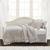 Lush Decor Reyna Ruffle Daybed 6 Piece Set 68" W x 92" L, Light Gray - Gray Bedding Set - Daybed Comforter Set - Ruffled Bedding - Coquette Decor view 1