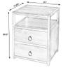 Beaumont Lane Natural Wood Nightstand, 21" W x 17.25" D x 26.5" H, Acacia/Pine Wood, Natural Finish, 2 Drawers with Ring Pulls, Open Shelf, Transitional Style, Bedroom or Living Room Side Table view 2