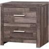 Acme Juniper Modern Composite Wood 2-Drawer Bedroom Nightstand in Dark Cherry view 1