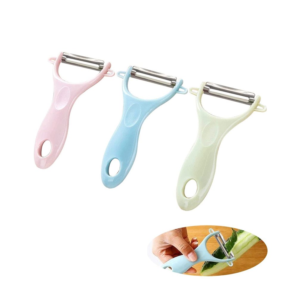 CookTaitai Potato Peelers 3 Pack, Fruit Peelers Potato Peeler, Cucumber, Apple Peelers for kitchen Original Vegetable Peeler-Set of 3 (Stainless Steel)