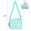 Amersun Lunch Bag for Kids - Padded Insulated Lunch Box with Adjustable Shulder Strap & 2 Pockets for Girls Boys Toddler School, Light Blue view 2
