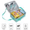 Amersun Lunch Bag for Kids - Padded Insulated Lunch Box with Adjustable Shulder Strap & 2 Pockets for Girls Boys Toddler School, Light Blue view 3