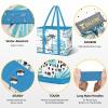 BALEINE 3Pk Reusable Grocery Bags, Foldable Shopping Bags for Groceries with Reinforced Bottom & Handles (Island Breeze) view 3