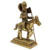 Brass Jaharveer Ji on Horse Statue  4 Inch, 300 Gram | Lord Ramdev Pir Brass Idol for Home Temple & Puja Room | Handcrafted Hindu God Murti for Worship, Meditation, Spiritual Decor & Religious Gift view 1