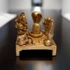 Brass Shiv Parivar with Shivling  Shri Kartikeya, Ganesh, MATA Parvati & Nandi | Handmade Brass Shiv Panchayat Idol Set for Shiv-Shakti Puja, Daily Worship & Temple Decor (2.25x2.25 Inch) view 1