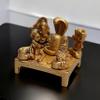 Brass Shiv Parivar with Shivling  Shri Kartikeya, Ganesh, MATA Parvati & Nandi | Handmade Brass Shiv Panchayat Idol Set for Shiv-Shakti Puja, Daily Worship & Temple Decor (2.25x2.25 Inch) view 2