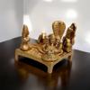 Brass Shiv Parivar with Shivling  Shri Kartikeya, Ganesh, MATA Parvati & Nandi | Handmade Brass Shiv Panchayat Idol Set for Shiv-Shakti Puja, Daily Worship & Temple Decor (2.25x2.25 Inch) view 3