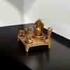 Brass Shiv Parivar with Shivling  Shri Kartikeya, Ganesh, MATA Parvati & Nandi | Handmade Brass Shiv Panchayat Idol Set for Shiv-Shakti Puja, Daily Worship & Temple Decor (2.25x2.25 Inch) view 4