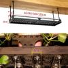 CGF- Wine Racks Adjustable Height, Ceiling Mounted Hanging Wine Bottle Holder Metal Iron Wine Glass Rack Goblet Stemware Racks,Brass,120X35CM view 2