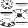 1st owned Large Wall Clock Metal Retro Roman Numeral Clock, Modern Round Wall Clocks Almost Silent, Easy to Read for Living Room/Home/Kitchen/Bedroom/Office/School Decor (Gold, 24 Inch) view 4