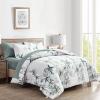 7 Piece Bed in a Bag King Comforter Set with Sheets, Green Leaves on White Botanical Design Bedding Sets for All Season (1 Comforter, 2 Pillow Shams, 1 Flat Sheet, 1 Fitted Sheet, 2 Pillowcases) view 2