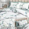7 Piece Bed in a Bag King Comforter Set with Sheets, Green Leaves on White Botanical Design Bedding Sets for All Season (1 Comforter, 2 Pillow Shams, 1 Flat Sheet, 1 Fitted Sheet, 2 Pillowcases) view 3