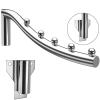 Burlife Wall Mounted Folding Clothes Hanger Rack, Stainless Steel, Brushed, Silver, 2 Pack view 3