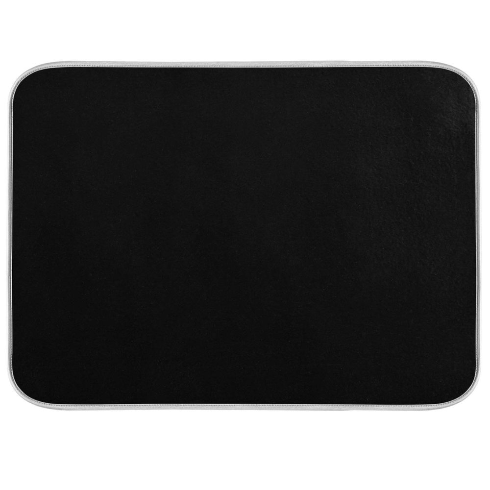 Black Dish Drying Mat for Kitchen Counter Absorbent Microfiber Dry Dishes Rack Mats Drainer Counter Mat Drying Dish Pad 18 x 24 Inch for Countertops Decor