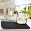 Black Dish Drying Mat for Kitchen Counter Absorbent Microfiber Dry Dishes Rack Mats Drainer Counter Mat Drying Dish Pad 18 x 24 Inch for Countertops Decor view 2