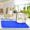 Bright Blue Dish Drying Mat for Kitchen Counter Rack Drainer Mat 18 x 24 Inch Absorbent Microfiber Dry Dishes Mats Dish Drying Pad for Countertops Decor view 2