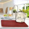Burgundy Wine Red Dish Drying Mat for Kitchen Counter 18 x 24 Inch Absorbent Microfiber Dry Dishes Mats Drainer Counter Mat Drying Dish Pad for Countertops Decor view 2