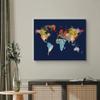 wall26 Canvas Print Wall Art Rainbow Textured Paint Stroke World Map Architecture & Maps Places Illustrations Modern Art Global Scenic Fun Multicolor for Living Room, Bedroom, Office - 12"x18" view 2