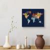 wall26 Canvas Print Wall Art Rainbow Textured Paint Stroke World Map Architecture & Maps Places Illustrations Modern Art Global Scenic Fun Multicolor for Living Room, Bedroom, Office - 12"x18" view 3