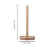 Cabilock Solid Wood Roll Paper Holder 12.59 Inch Toilet Paper Stand with Anti-Skid Base Bathroom Kitchen Tissue Reserve Organizer view 4