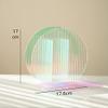 Acrylic Vase, Iridescent Acrylic Ripple Vase, Rainbow Acrylic Vase Minimalist Dcor Artistic Vase (Round Shape) view 2